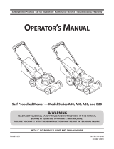 MTD A20 User manual
