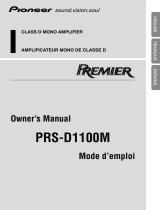 Pioneer Car Amplifier PRS-D1100M User manual