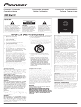 Pioneer Car Speaker SW-8 User manual
