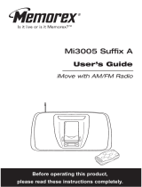 Memorex Mi3005BLK - iMove Boombox User manual