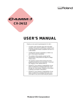 Roland CX-24/12 User manual