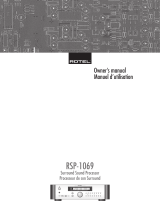 Rotel Stereo Receiver RSP-1069 User manual