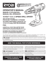 Ryobi Drill P204 User manual