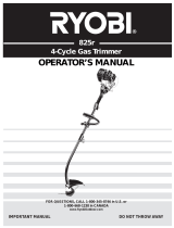 Ryobi Trimmer 825r User manual