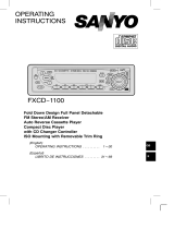 Sanyo FXCD-1100 User manual