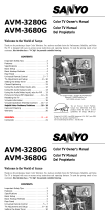 Sanyo CRT Television AVM-3280G, AVM-3680G User manual