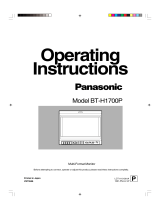 Panasonic Computer Monitor BT-H1700P User manual