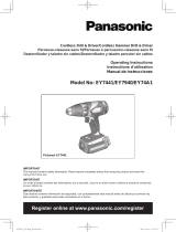 Panasonic Cordless Drill EY74A1 User manual