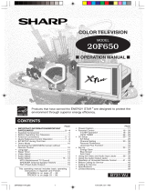 Sharp CRT Television 20F650 User manual