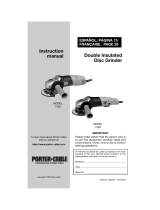 Porter Cable Grinder 7425 User manual
