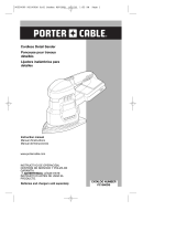 Porter-Cable Cordless Sander 90550099 User manual