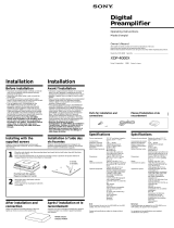 Sony Stereo Amplifier XDP-4000X User manual