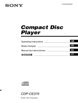 Sony Stereo System CDP-CE375 User manual