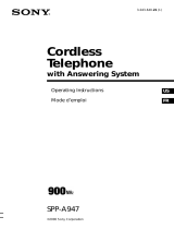 Sony Cordless Telephone SPP-A947 User manual