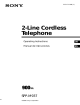 Sony Cordless Telephone SPP-M937 User manual