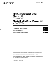Sony MDX-C8500X User manual