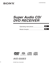 Sony Car Stereo System AVD-S50ES User manual