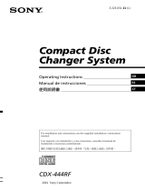 Sony Car Stereo System CDX-444RF User manual