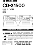 Sony CD Player CD-X1500 User manual