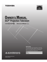 Toshiba Projection Television 44HM85 User manual