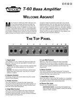 Vox Musical Instrument Amplifier T-60 User manual