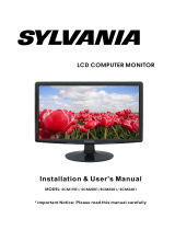 Sylvania Computer Monitor SCM2001 User manual