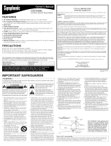Symphonic CST245E User manual