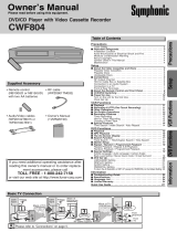 Symphonic CWF804 User manual