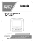 Symphonic TV VCR Combo SC309D User manual