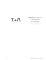 T A Elektroakustik Speaker AE 14 User manual