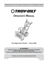 Troy-Bilt Storm 2840 User manual