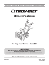 Troy-Bilt 5024 User manual