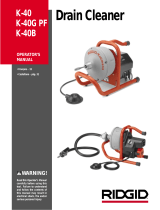 RIDGID K-40G PF User manual