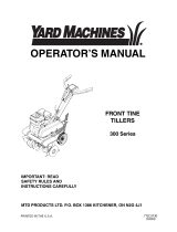 Yard Machines Tiller 300 User manual