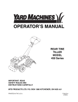 Yard Machines Tiller 450 User manual