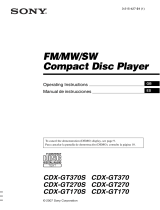 Sony CDX-GT22W User manual