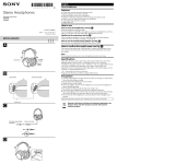 Sony MDR-MA500 User manual