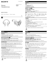 Sony MDR-ZX500 Operating instructions