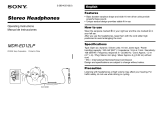 Sony MDR-ED12LP Operating instructions