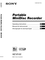 Sony MZ-B100 Owner's manual