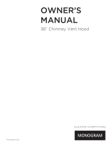 Monogram ZV800BJBB Owner's manual