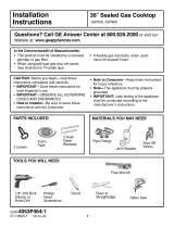 GE JGP636WEDWW Installation guide