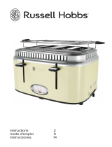 Russell Hobbs TR9250WTR Retro Style 4 Slice Toaster | White & Stainless Steel Owner's manual
