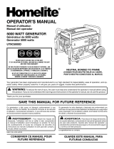 Homelite ut9c5000d Owner's manual