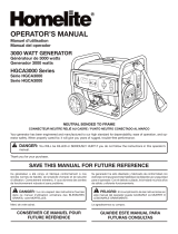 Homelite HGCA3000 Series Owner's manual