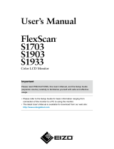 Eizo S1703 User manual