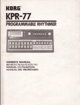 Korg KPR-77 Owner's manual