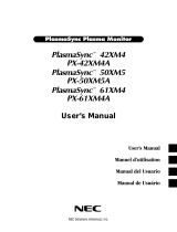 NEC PlasmaSync® 61XM4 User manual