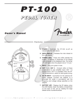 Fender PT-100 Pedal Tuner Owner's manual