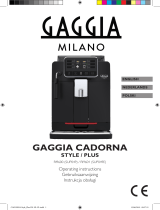 Gaggia Cadorna Style Owner's manual